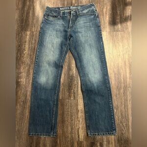 Nautica Men's Blue Denim Straight Jeans